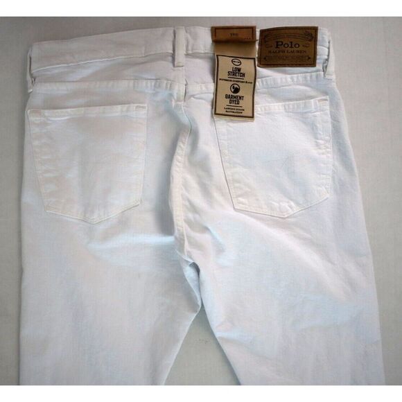 Polo Ralph Lauren Men's Sz 32x32 White Varick Slim Straight Denim Jeans - Picture 4 of 10